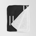 double dash on black Throw Blanket Gallery Image 3