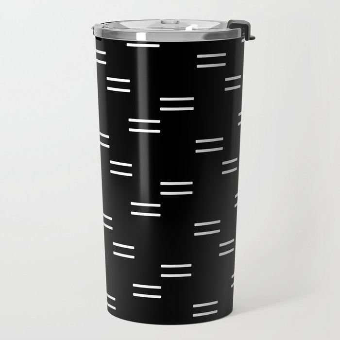 double dash on black Travel Mug Gallery Image 2