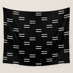 double dash on black Wall Tapestry Gallery Image 4