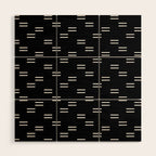 double dash on black Wood Wall Art Gallery Image 1