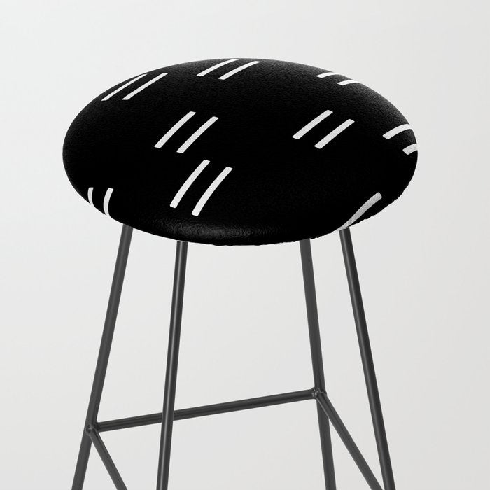 double dash on black Stool Gallery Image 2