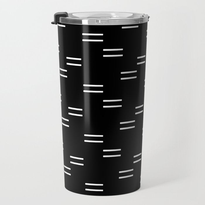 double dash on black Travel Mug Gallery Image 3