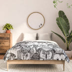 just owls black white Comforter Gallery Image 3