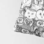 just owls black white Pillow Sham Gallery Image 4