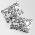 just owls black white Pillow Sham Gallery Image 3