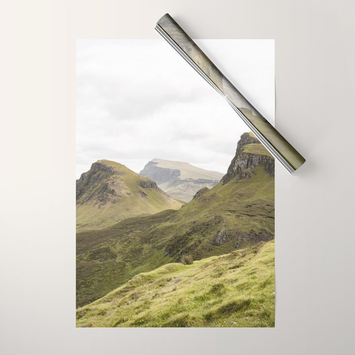 Quiraing Landscape | Nature Travel Photography Art Print | Isle of Skye in Scotland Wrapping Paper Gallery Image 1