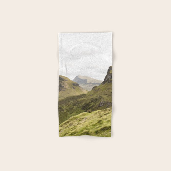 Quiraing Landscape | Nature Travel Photography Art Print | Isle of Skye in Scotland Bath Towel Gallery Image 1