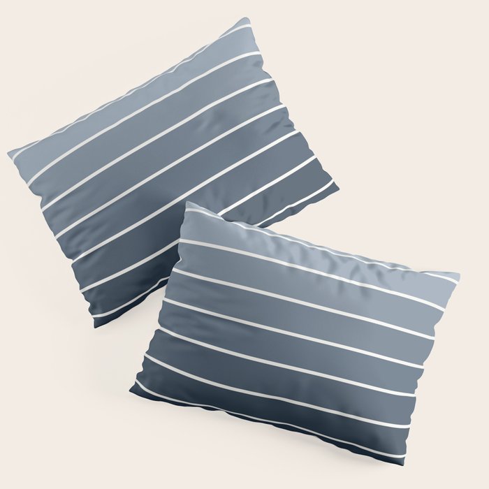 Gradient Arch II Natural Blue Mid Century Modern Rainbow Pillow Sham Gallery Image 3