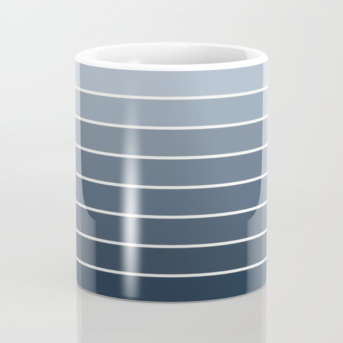 Gradient Arch II Natural Blue Mid Century Modern Rainbow Coffee Mug Gallery Image 4