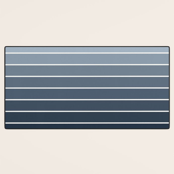 Gradient Arch II Natural Blue Mid Century Modern Rainbow Desk Mat Gallery Image 3