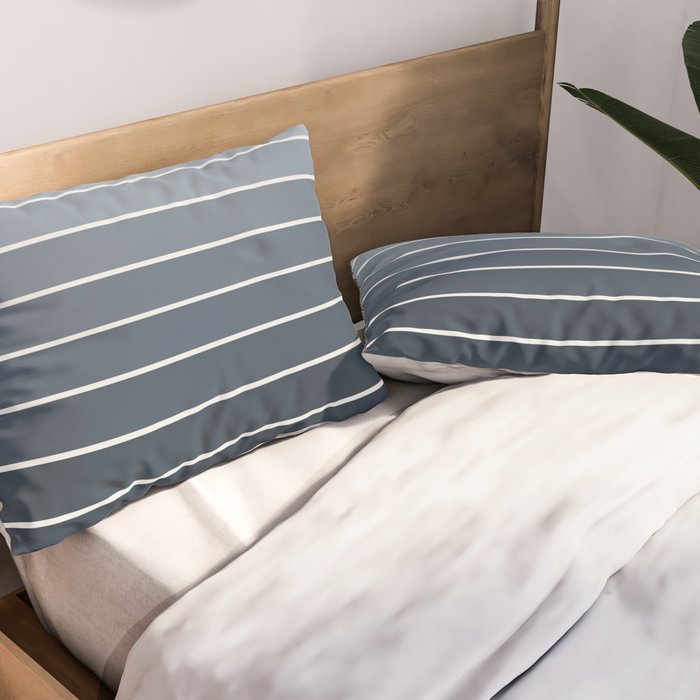 Gradient Arch II Natural Blue Mid Century Modern Rainbow Pillow Sham Gallery Image 2