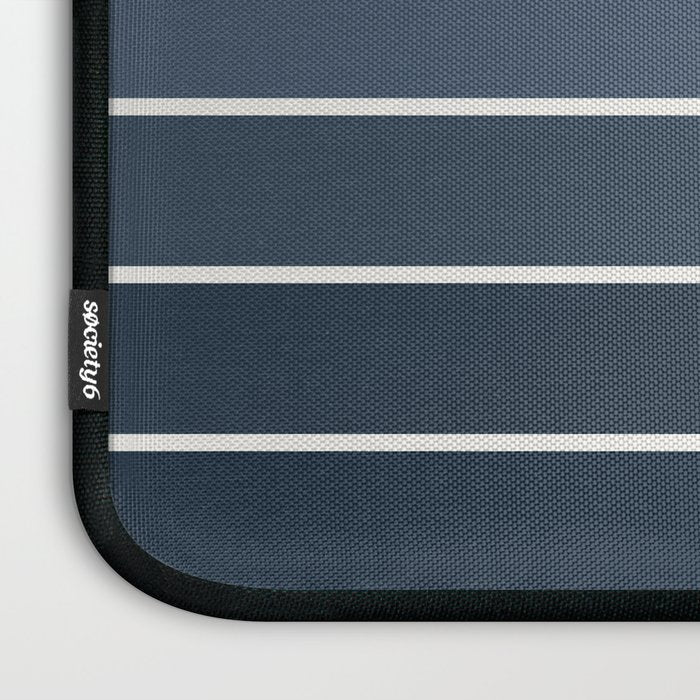 Gradient Arch II Natural Blue Mid Century Modern Rainbow Laptop Sleeve Gallery Image 3