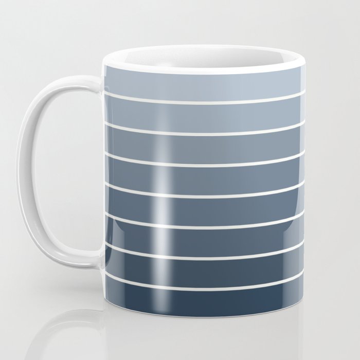 Gradient Arch II Natural Blue Mid Century Modern Rainbow Coffee Mug Gallery Image 3