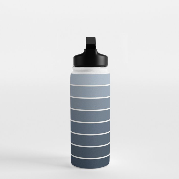 Gradient Arch II Natural Blue Mid Century Modern Rainbow Water Bottle Gallery Image 3