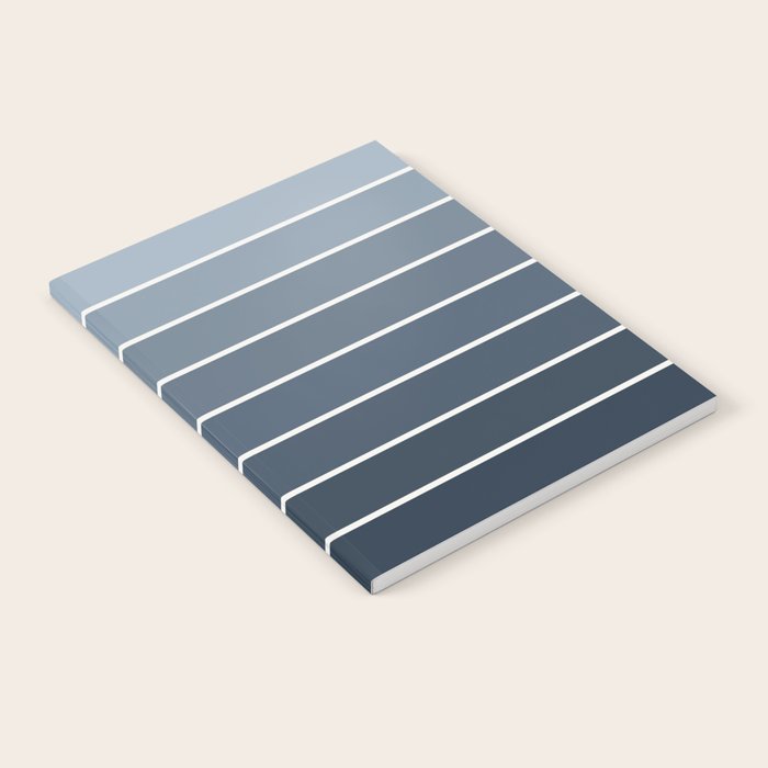 Gradient Arch II Natural Blue Mid Century Modern Rainbow Notebook Gallery Image 2