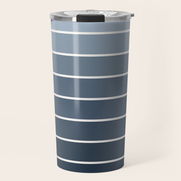 Gradient Arch II Natural Blue Mid Century Modern Rainbow Travel Mug Gallery Image 1