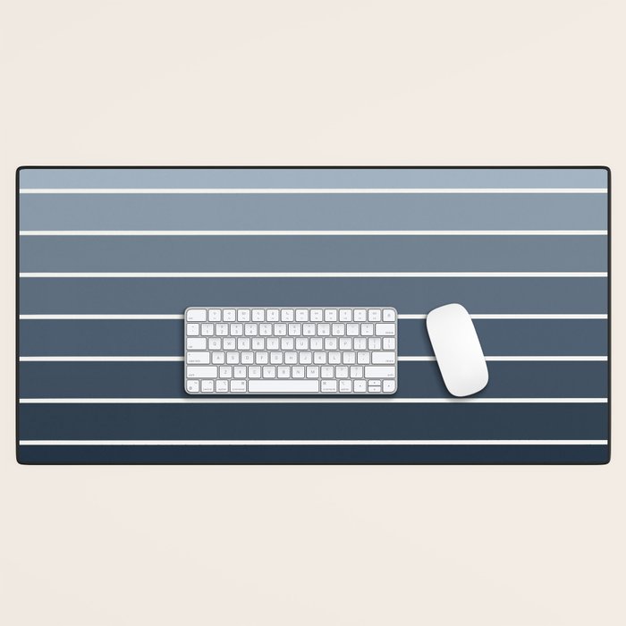 Gradient Arch II Natural Blue Mid Century Modern Rainbow Desk Mat Gallery Image 1