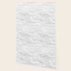 Abstract black and white wave line art pattern Wallpaper Gallery Image 2