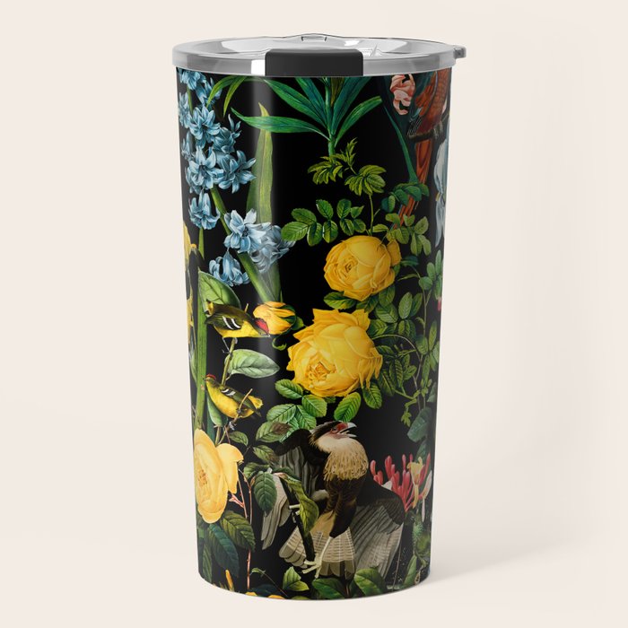 FLORAL AND BIRDS V Travel Mug Gallery Image 1