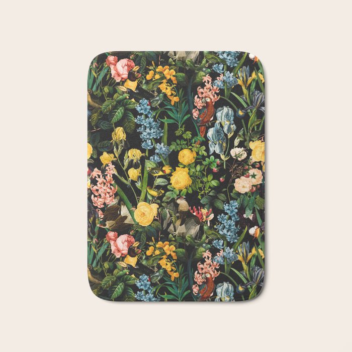 FLORAL AND BIRDS V Bath Mat Gallery Image 1