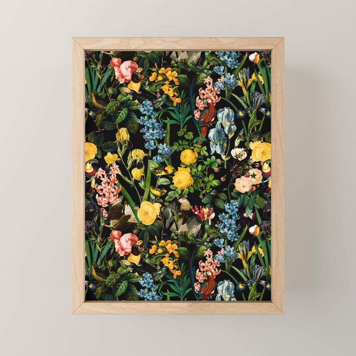 FLORAL AND BIRDS V Mini Art Print Gallery Image 1