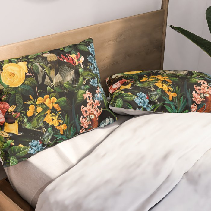 FLORAL AND BIRDS V Pillow Sham Gallery Image 2