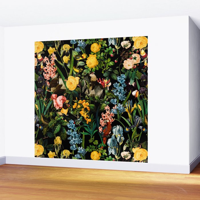 FLORAL AND BIRDS V Wall Mural Gallery Image 2