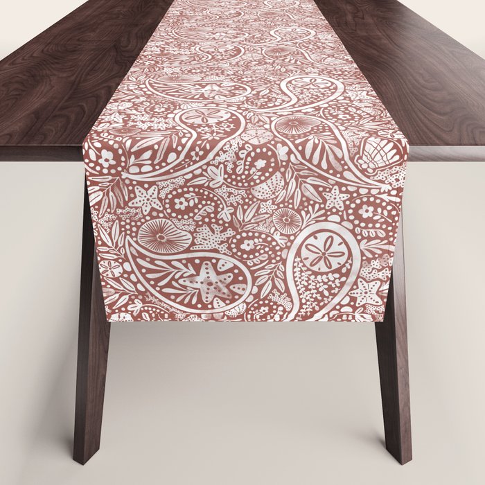 Underwater Paisley Elegance Table Runner Gallery Image 1