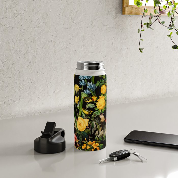 FLORAL AND BIRDS V Water Bottle Gallery Image 5