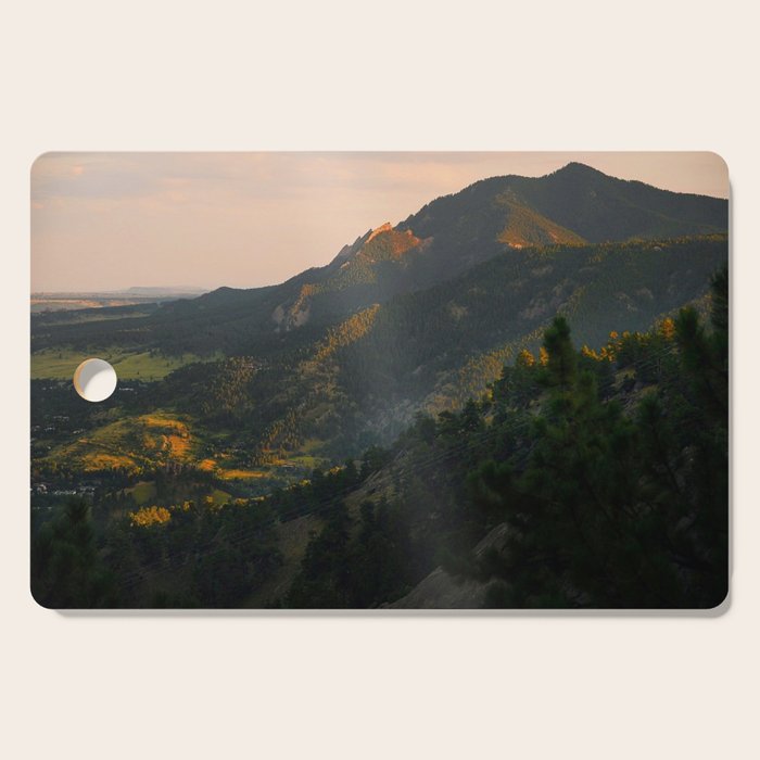 Mount Sanitas Sunset III Cutting Board Gallery Image 1