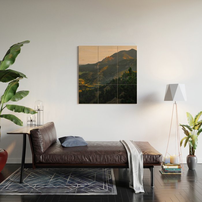 Mount Sanitas Sunset III Wood Wall Art Gallery Image 2