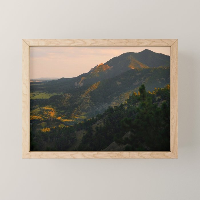 Mount Sanitas Sunset III Mini Art Print Gallery Image 1