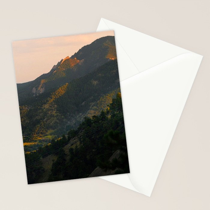 Mount Sanitas Sunset III Stationery Card Gallery Image 2