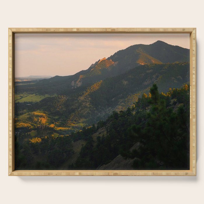 Mount Sanitas Sunset III Serving Tray Gallery Image 1
