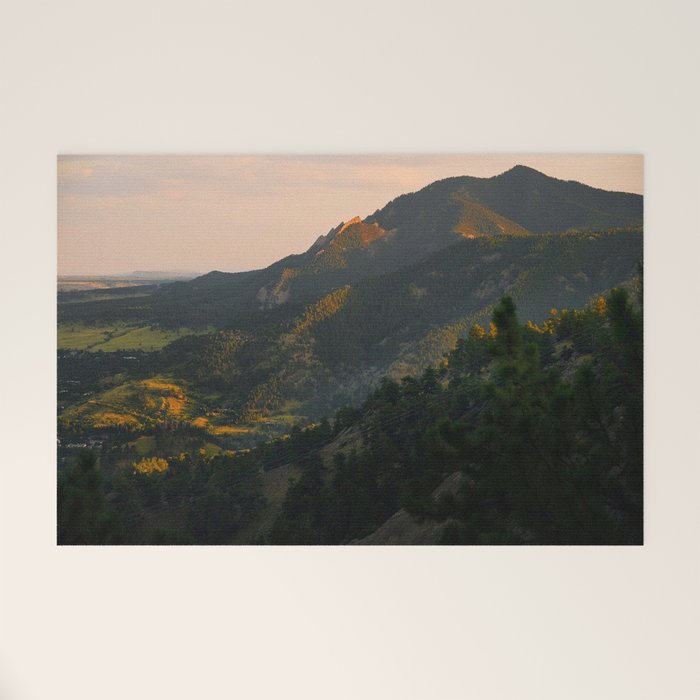 Mount Sanitas Sunset III Welcome Mat Gallery Image 1