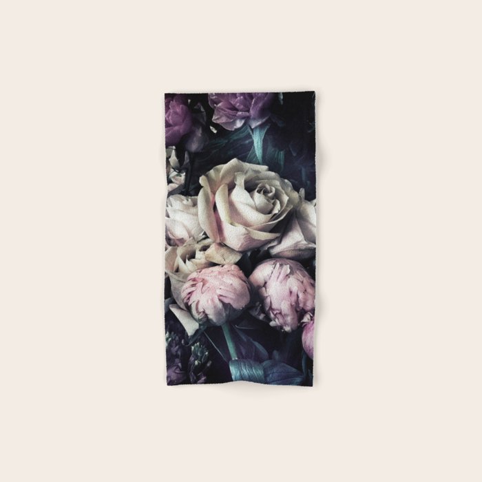 Roses peonies vintage style old masters flowers blooms Bath Towel Gallery Image 1