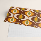 Retro 70s ovals op-art pattern brown, orange Wrapping Paper Gallery Image 2