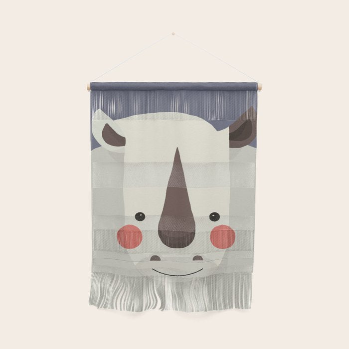 Rhinoceros, Animal Portrait Wall Hanging Gallery Image 1