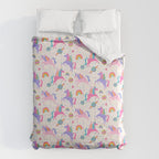 Space Unicorn - Neon Rainbow Comforter Gallery Image 6