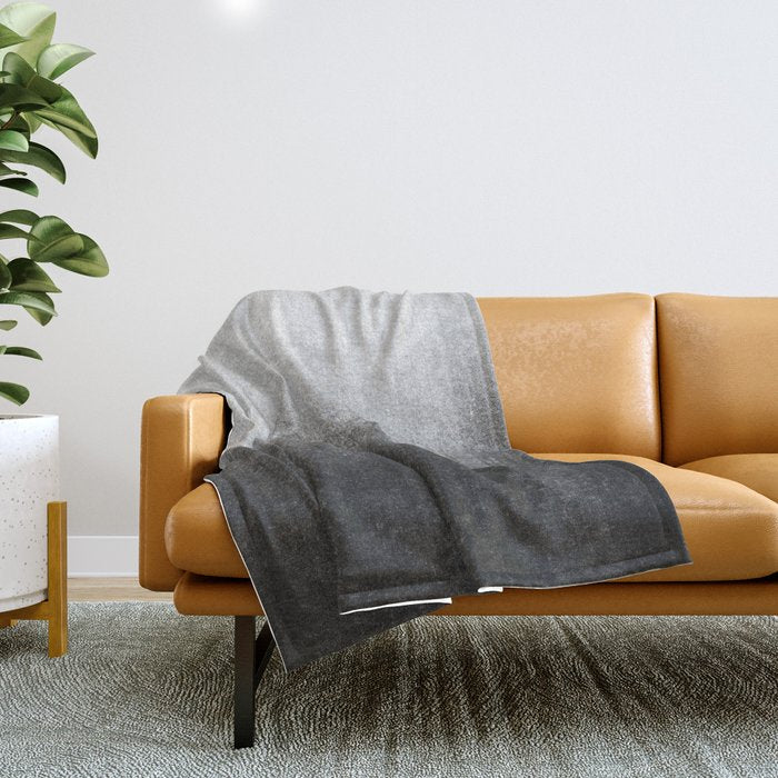 BLUR / abyss / black Throw Blanket Gallery Image 1