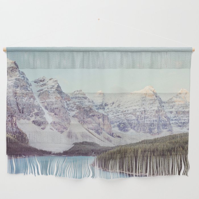 Moraine Lake Sunrise, Mountain Landscape, Nature Photography Wall Hanging Gallery Image 1
