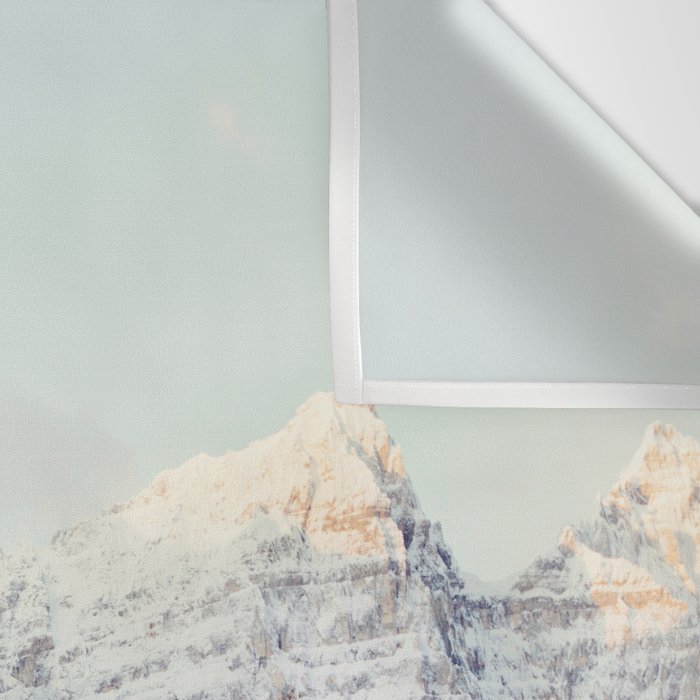 Moraine Lake Sunrise, Mountain Landscape, Nature Photography Wall Tapestry Gallery Image 3