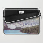 Moraine Lake Sunrise, Mountain Landscape, Nature Photography Laptop Sleeve Gallery Image 2
