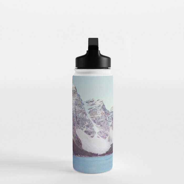 Moraine Lake Sunrise, Mountain Landscape, Nature Photography Water Bottle Gallery Image 3