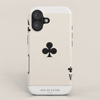 Ace of Clubs Playing Card Art Print Trendy iPhone Case Gallery Image 1