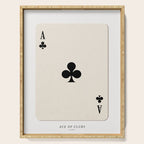 Ace of Clubs Playing Card Art Print Trendy Serving Tray Gallery Image 1
