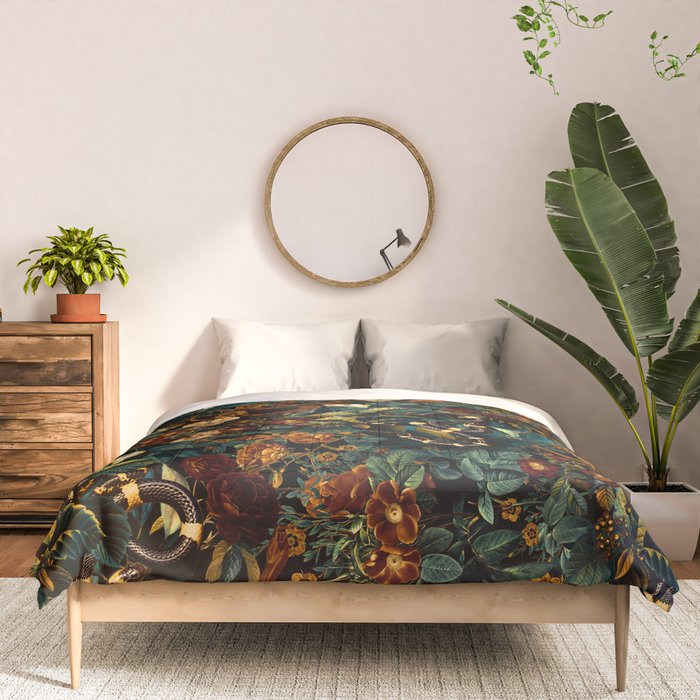 Floral and Snakes jungle Comforter Gallery Image 3