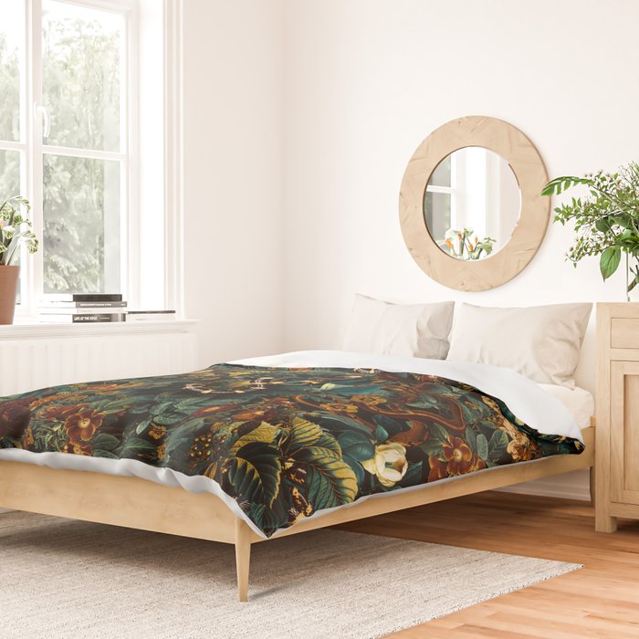 Floral and Snakes jungle Duvet Cover Gallery Image 2