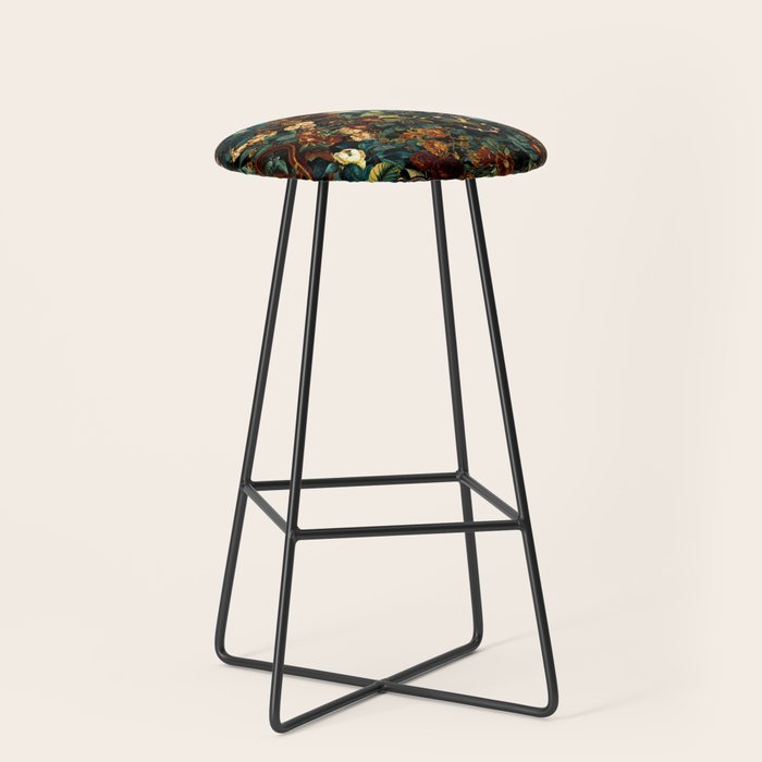 Floral and Snakes jungle Stool Gallery Image 1