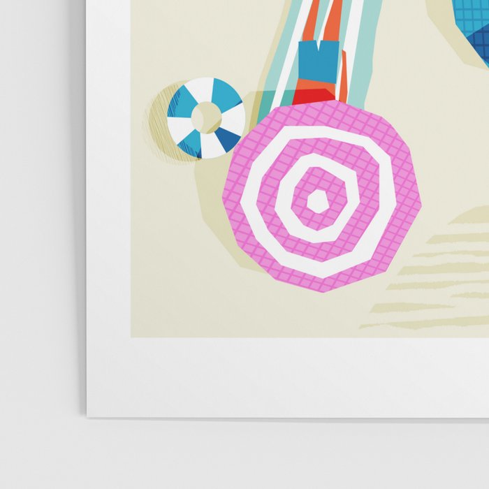 A-OK - memphis throwback neon wacka design pop art illustration beach socal vacation 1980s 80s style Poster Gallery Image 3
